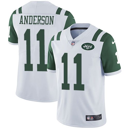 Men New York Jets #11 Robby Anderson Nike White Limited Team Color NFL Jersey